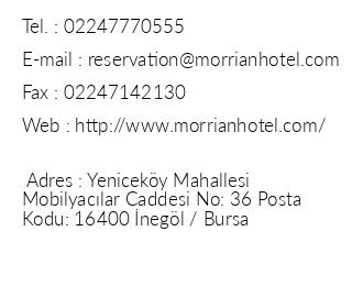 Morrian Hotel iletiim bilgileri